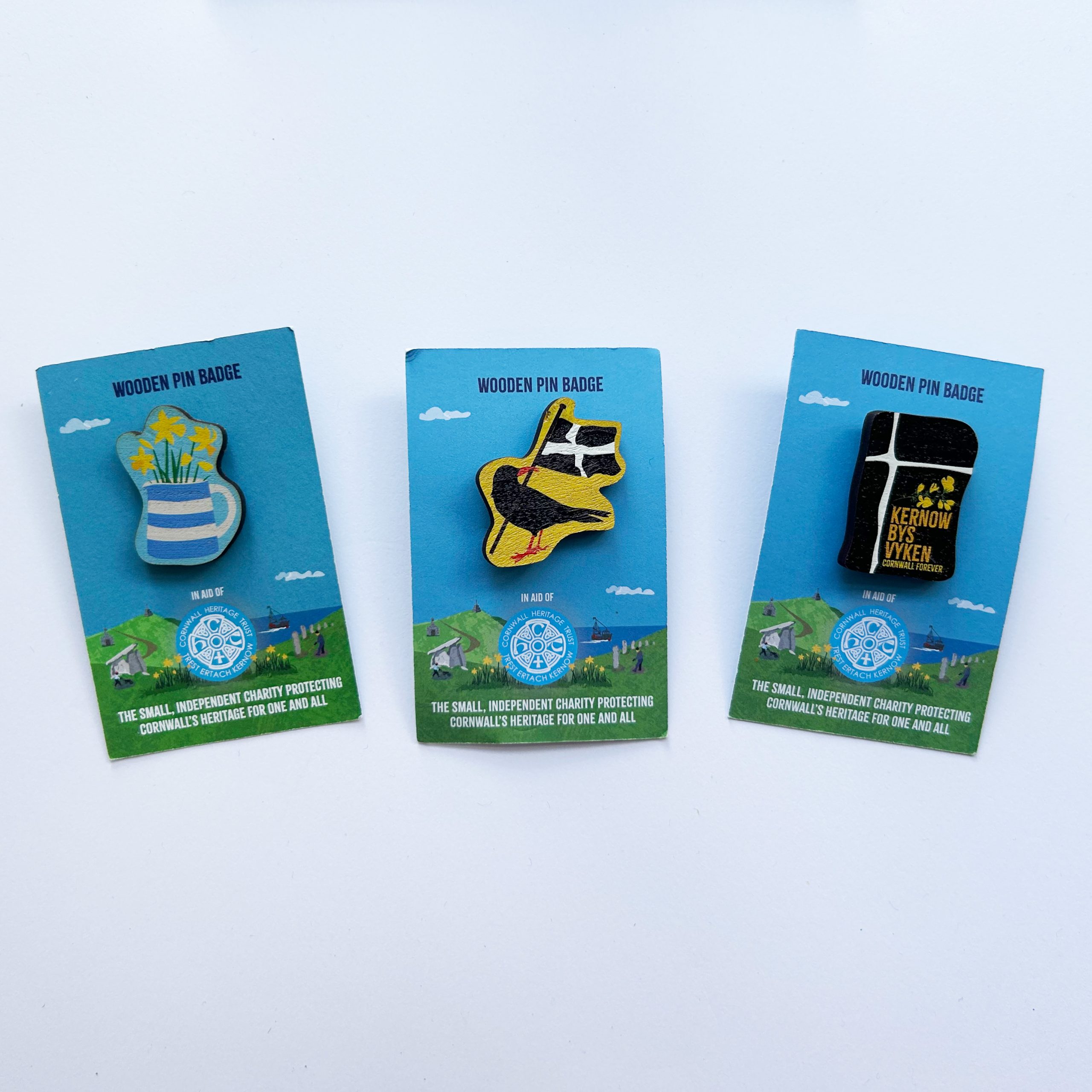 Wooden Pin Badges