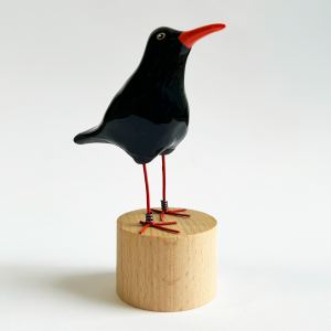 Handmade Porcelain Chough