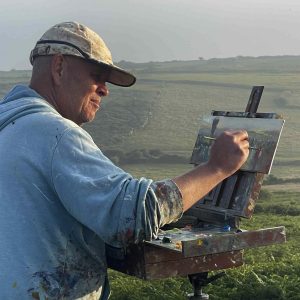 Artist Jeremy Sanders painting en plein air